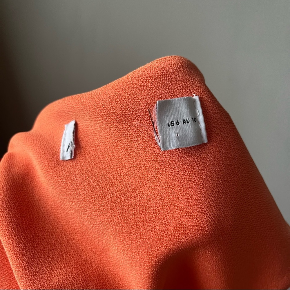 Petal & Pup Nadene Orange One Shoulder Midi Dress 6 - Picture 8 of 10